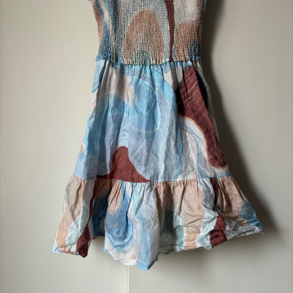 Wilfred Tempest Sleeveless Linen Printed Mini Dress - Picture 5 of 10